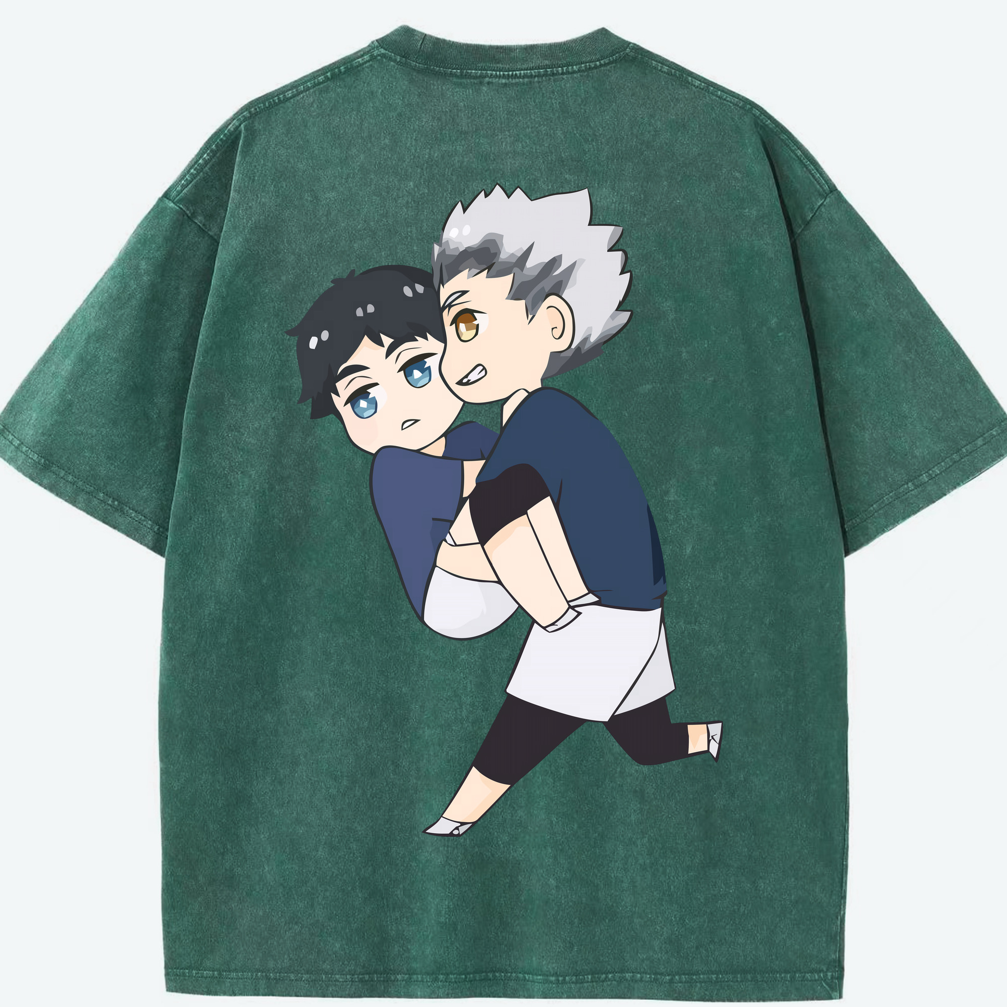 （画像用） ハイキュー!! Haikyu!! 綿100% ヴィンテージ風 半袖Tシャツ（背面プリント）